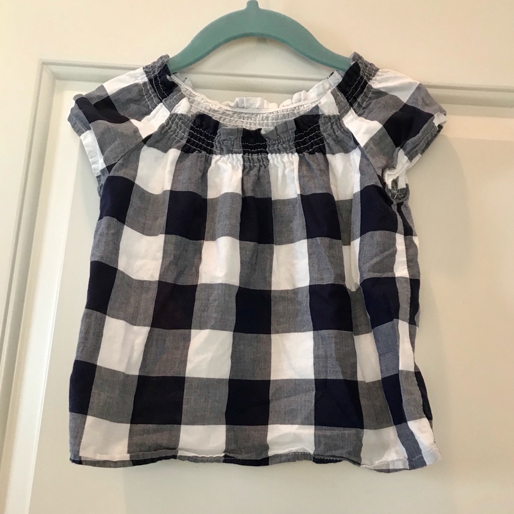 Janie and Jack Blue & White shirt